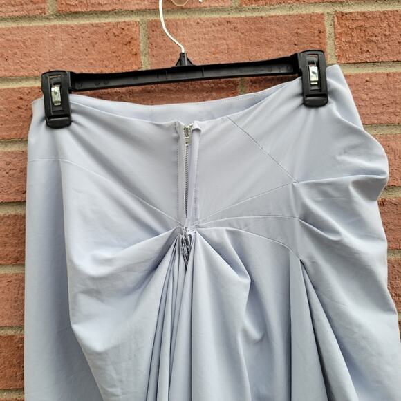A.W.A.K.E. MODE Asymmetric Draped Midi Skirt Baby Blue 44 Spring Summer 2020 - Picture 7 of 13